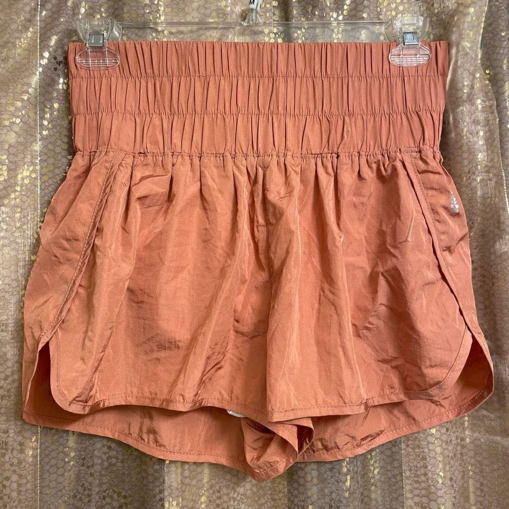 Free People Movement Brushed Apricot The Way Home Shorts Large NWOT